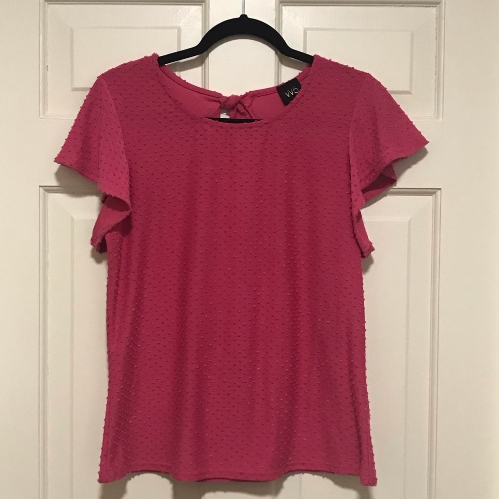 W5 Top, Jr. Sz. L, Flutter Sleeves, Cutout Back—See photos for styling ideas!